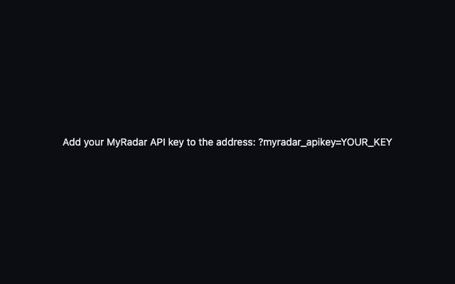 The message shown when the key is missing